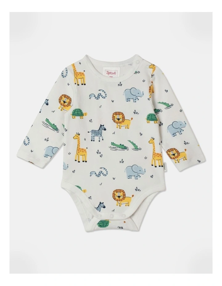 Essential Jersey Longsleeve Bodysuit in White