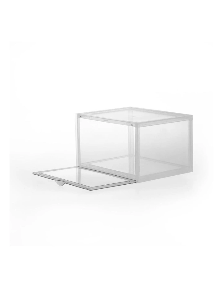 Kicks Side Display Stackable Shoe Storage Box 36x28x22cm in Clear