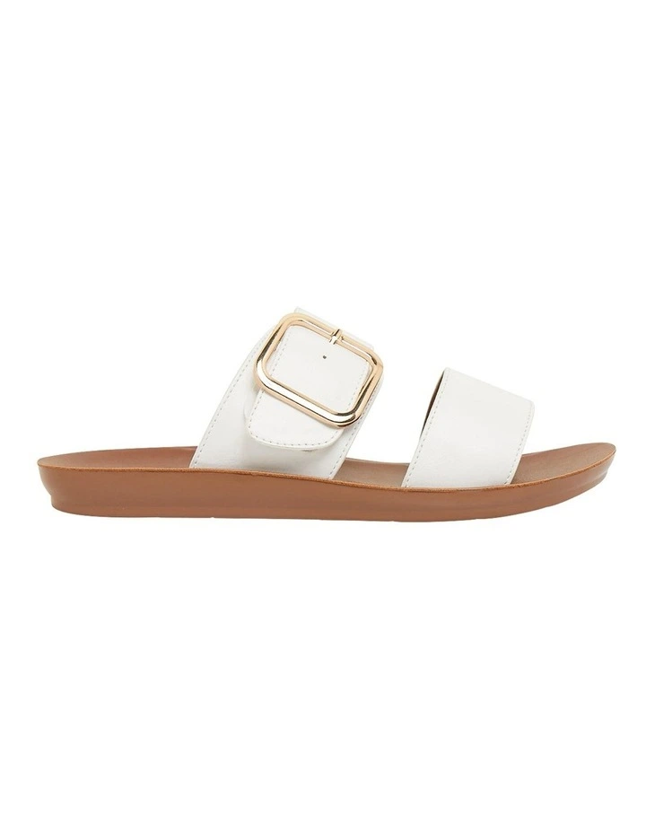 Garnet White Smooth Sandals