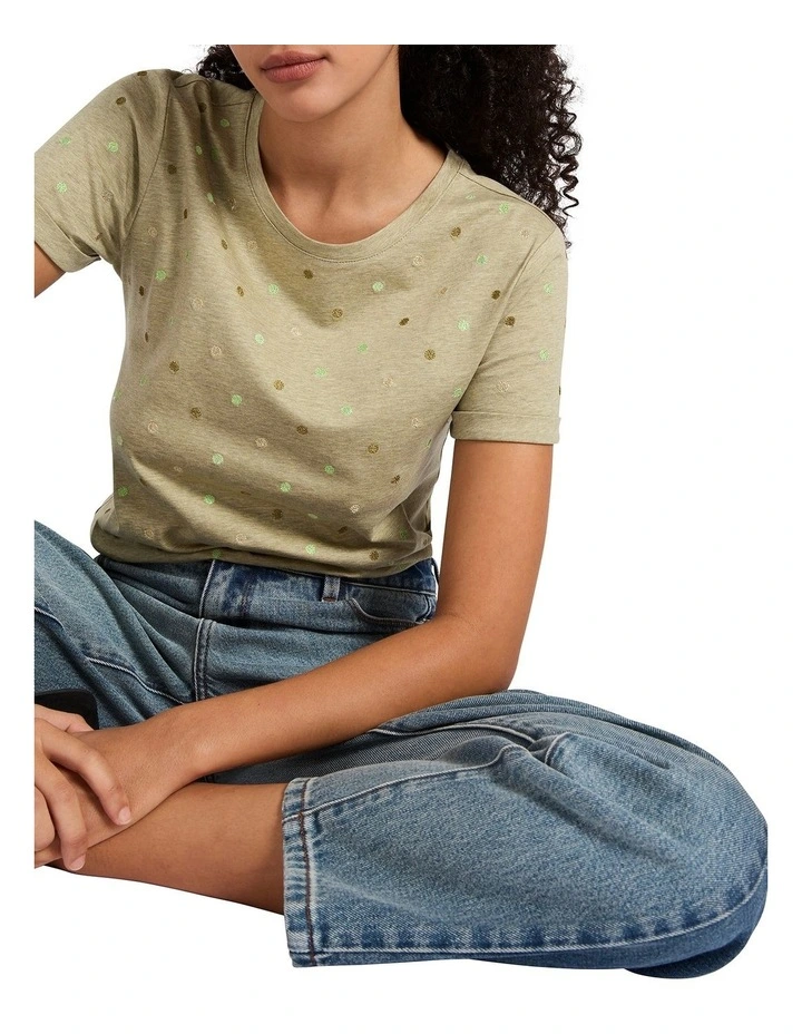 Meet At Our Spot Tee in Green Multi