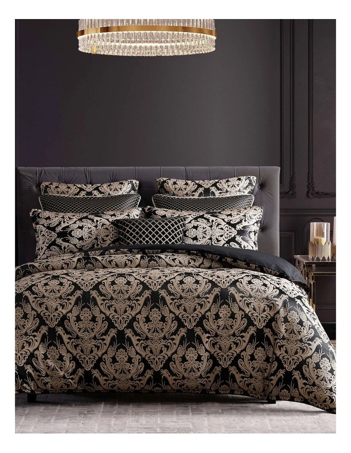 Vercelli Quilt Cover Set in Noir