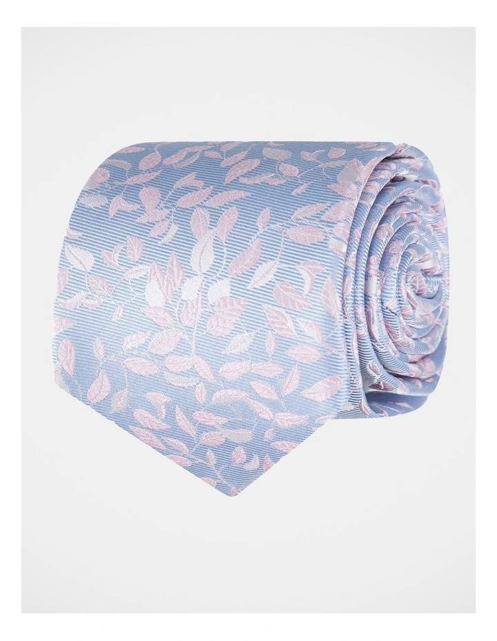 Floral Silk Tie Blue