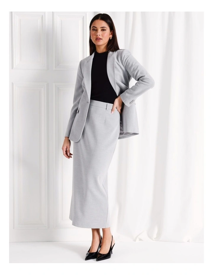 Column Maxi Skirt in Grey