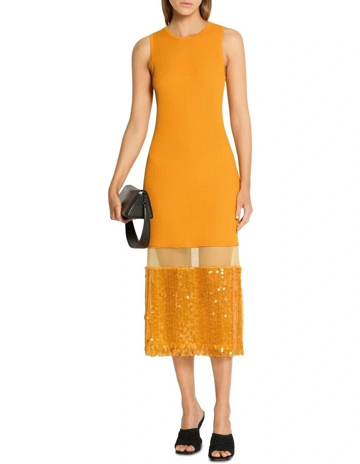 Sunrise Knit Dress in Sunrise Orange