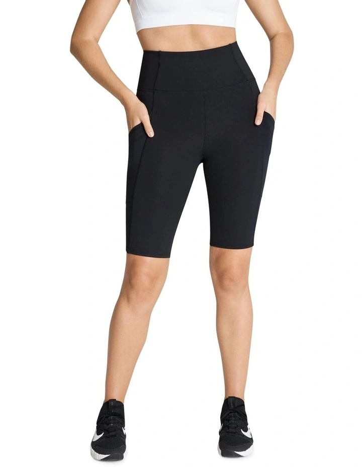 Cross Pocket Bike Shorts in Black