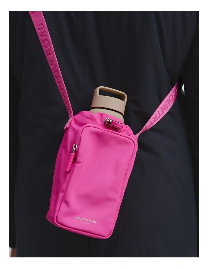 Drink Bottle Crossbody Bag in Pink Punch