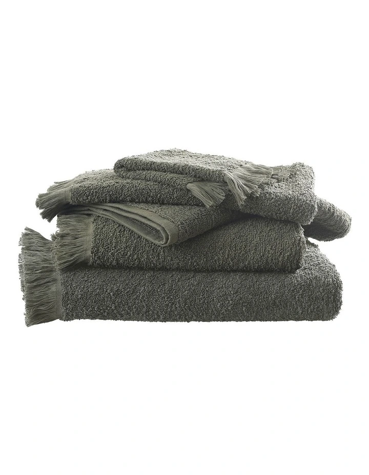 Tusca Bath Towel Range in Dark Green