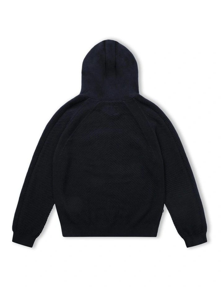The Northridge Knitted Hoodie (3-7 Years) in Light Blue