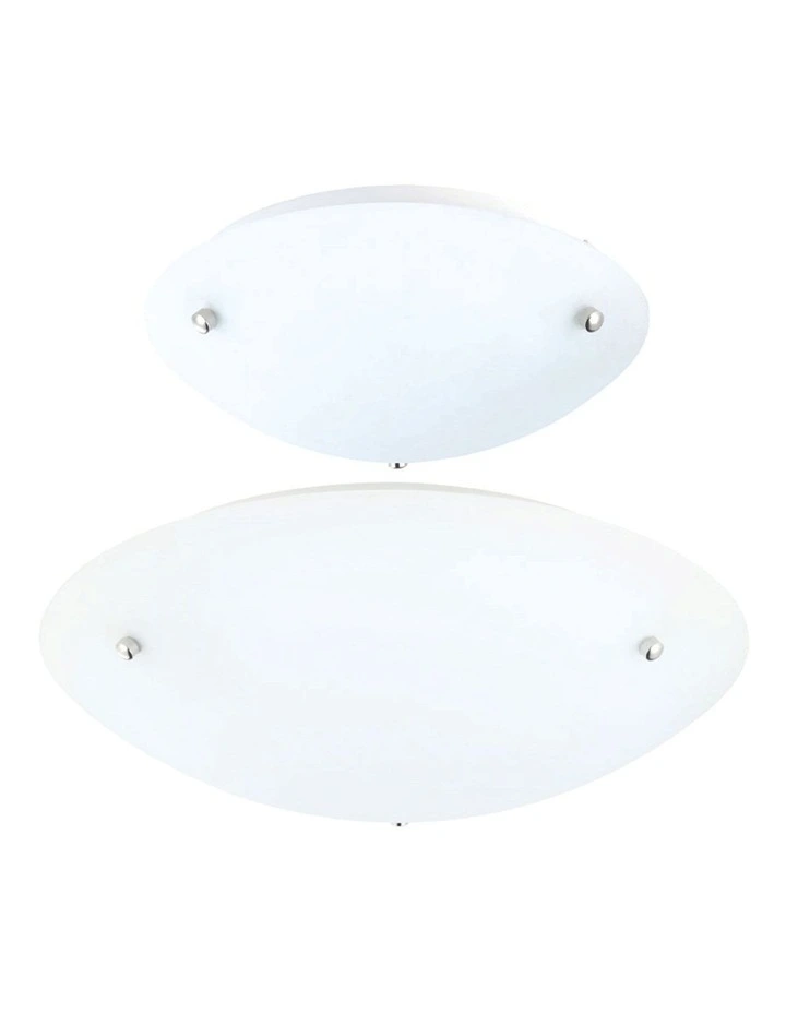 Volute 2 Light Oyster Ceiling Light 1 Light White