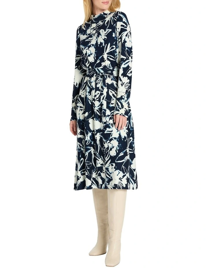 Pierre Knitted Dress in Blue Multi