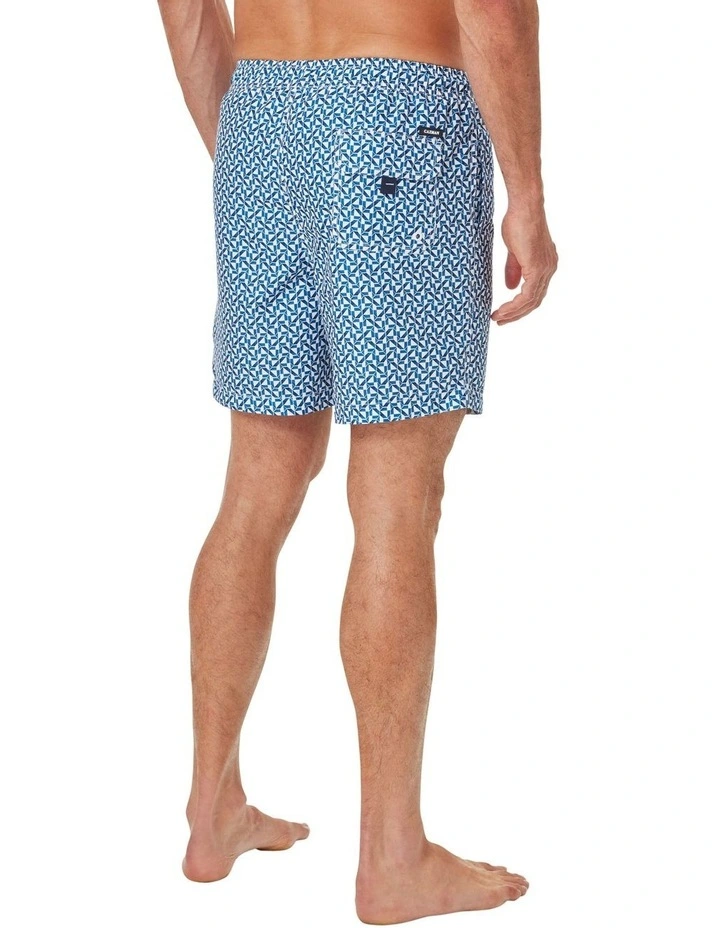 Geo Print Short in Denim