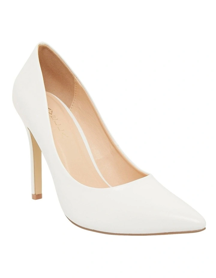 Harbour Heeled Shoes in White Smooth
