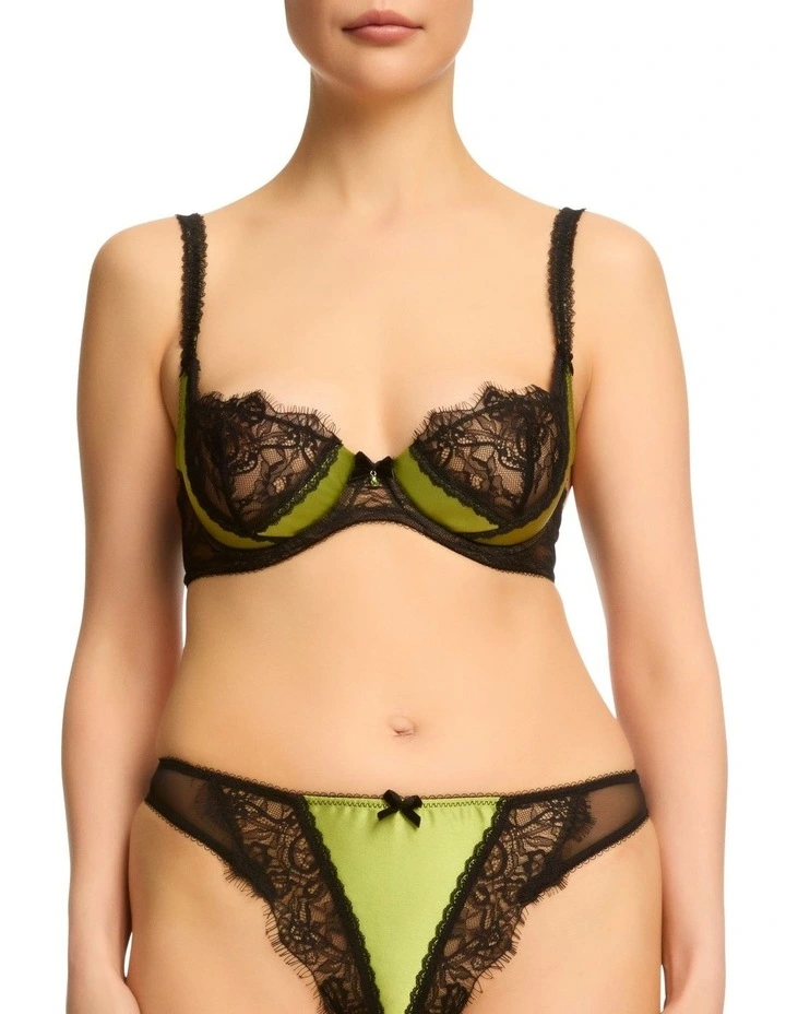 Glamcatcher Underwire Bra D59045 in Black/Olivine