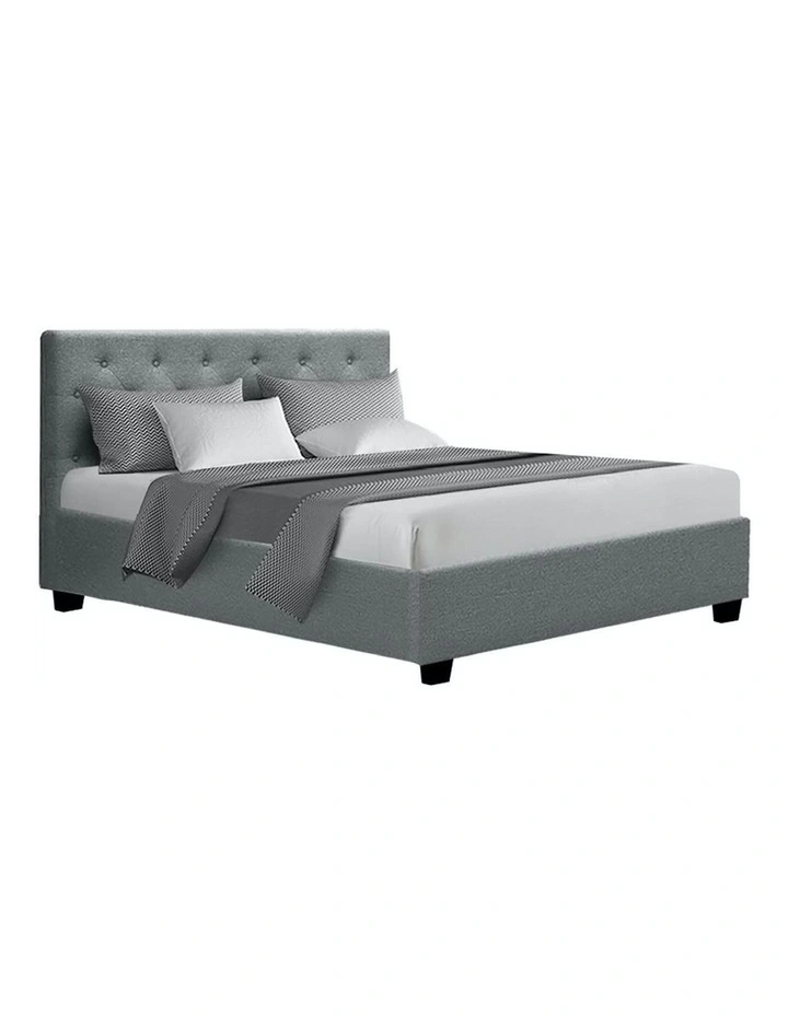 Vila Gas Lift Double Bed Frame in Grey