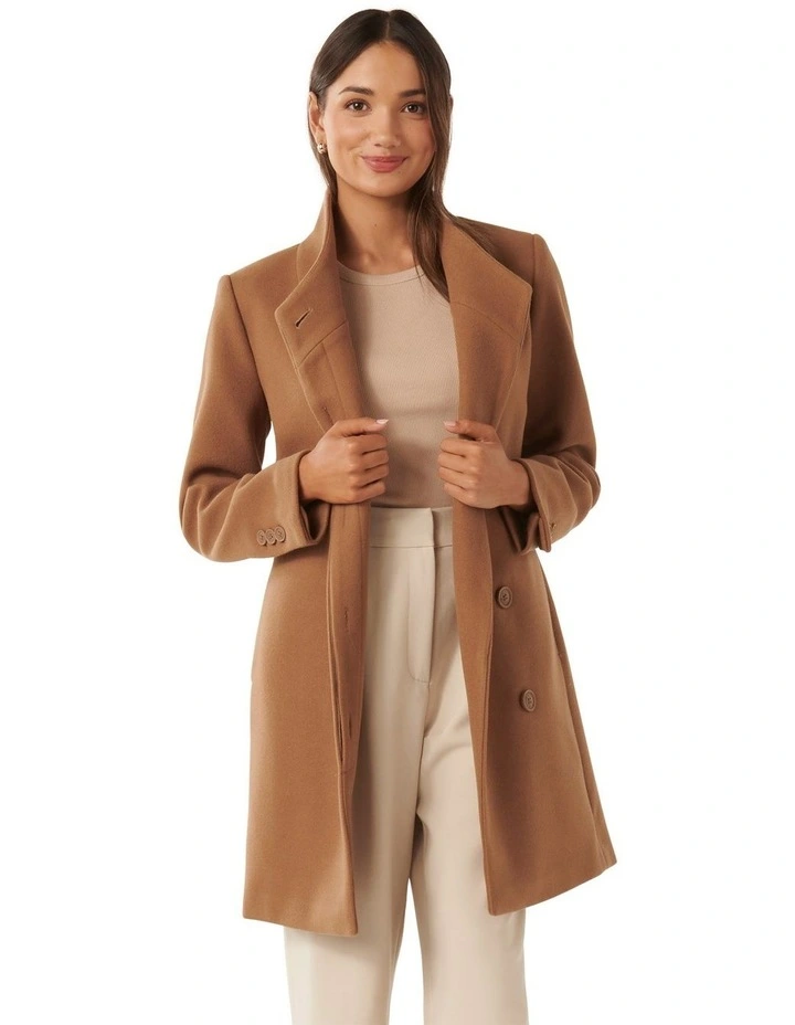 Debbie Funnel Collar Coat in Brown