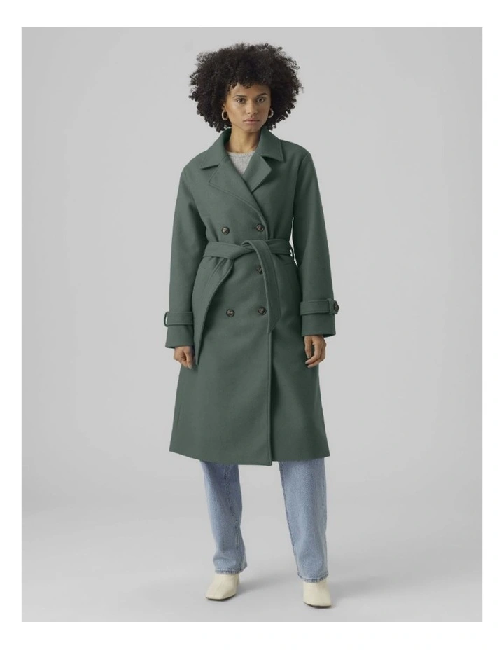 Fortunevega Long Trenchcoat in Dark Forest