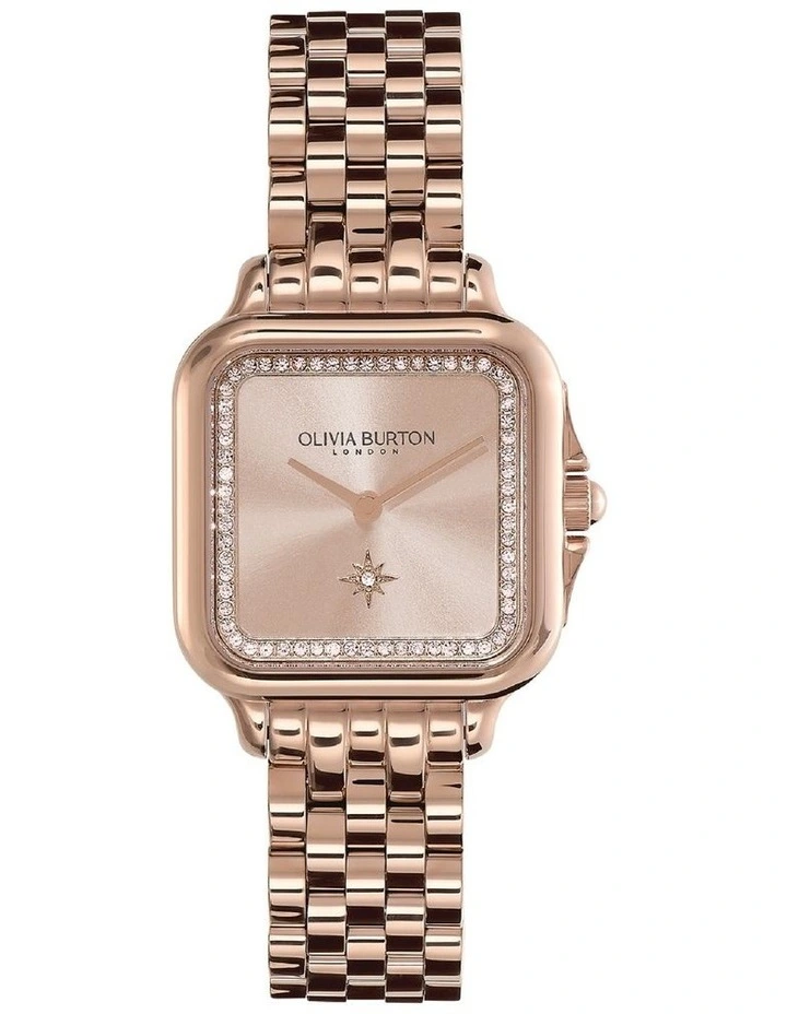 Grosvenor Stainless Steel Watch in Blush Sunray