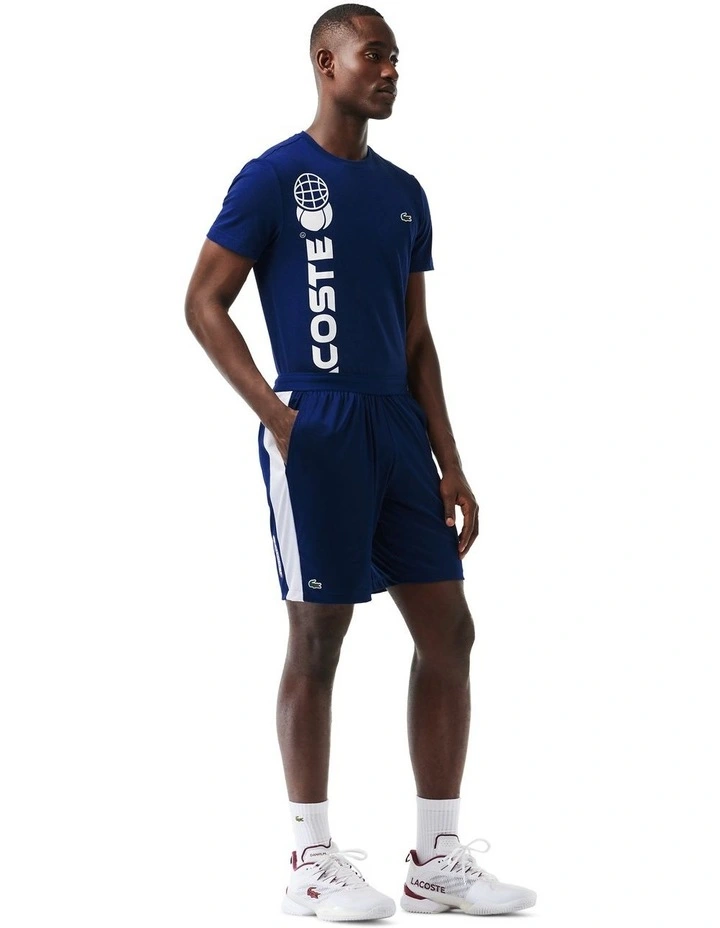 DM Tennis Shorts in Methylene/White