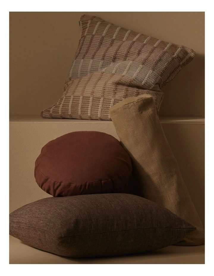 Cove Linen Cushion 60x60cm in Chocolate