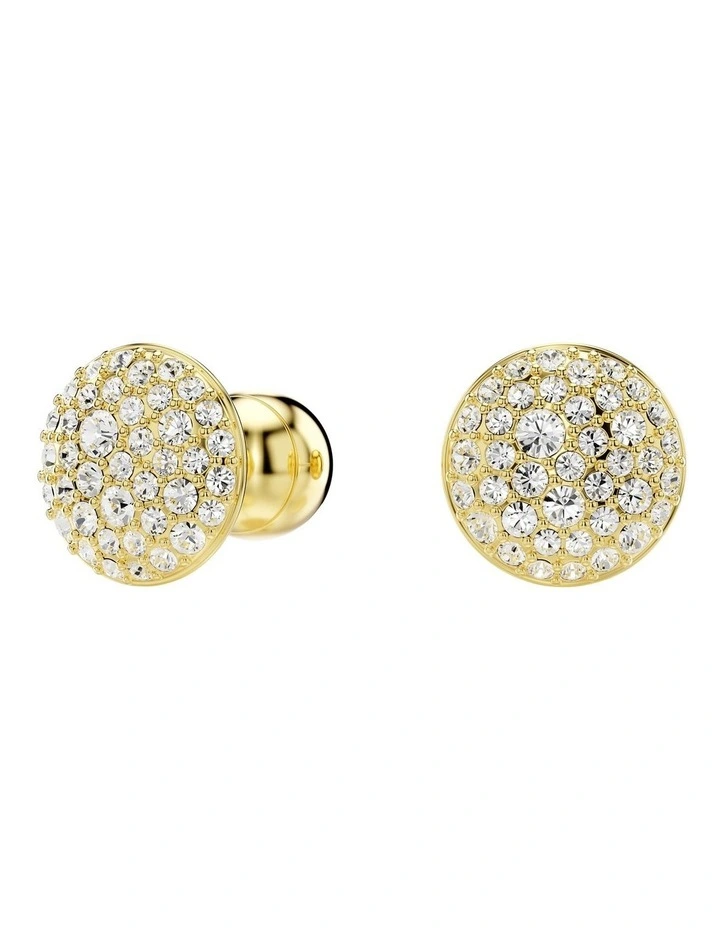 Meteora Stud Earrings Gold-Tone Plated in White