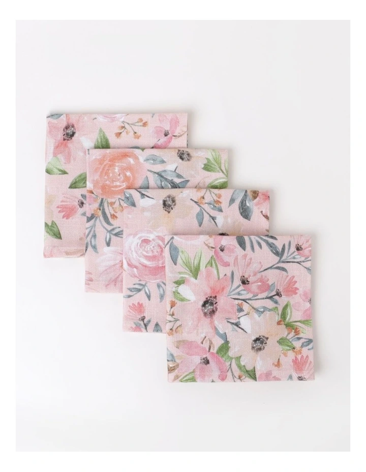 Tea Party Napkin Set of 4 40x40cm in Multicolour