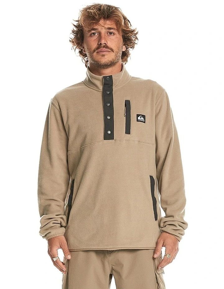 No Destination Half Zip Sweater in Timber Wolf