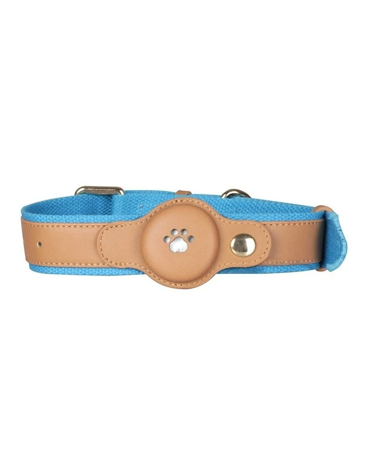 Smart Waterproof Bluetooth Pet Tracker Collar 120m in Blue
