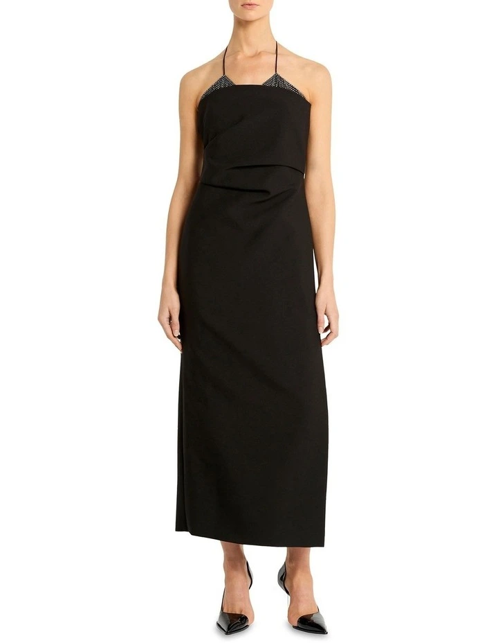 Amps Midi Dress in Noir