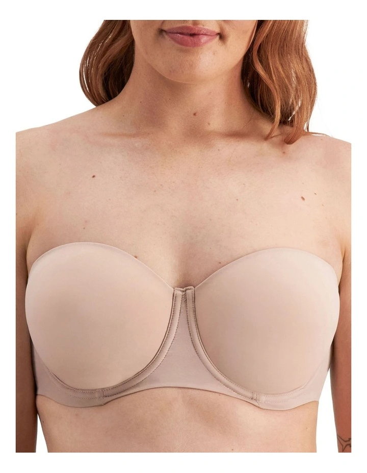 Luminous Strapless Lace Bra in Nude Lace