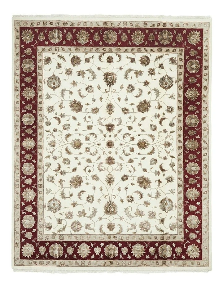 Indian Hand Knotted Wool With Silk Rug 304X241cm
