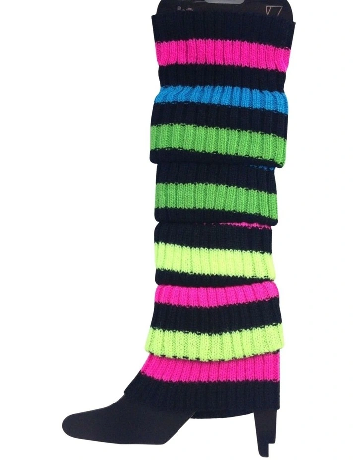1 Pair Rainbow Leg Warmers in Multi