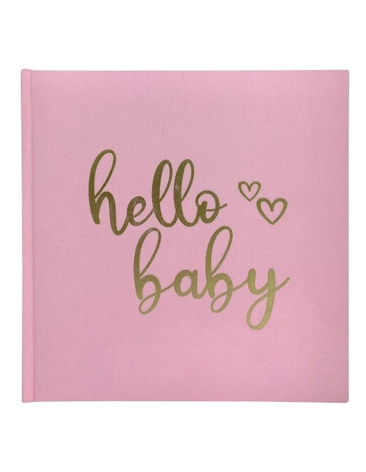 Hello Baby 200 Capacity 4x6" Photo Album in Pink