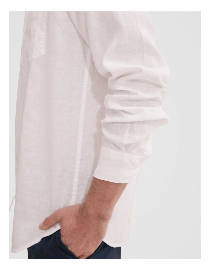 Organically Grown Linen Shirt in White