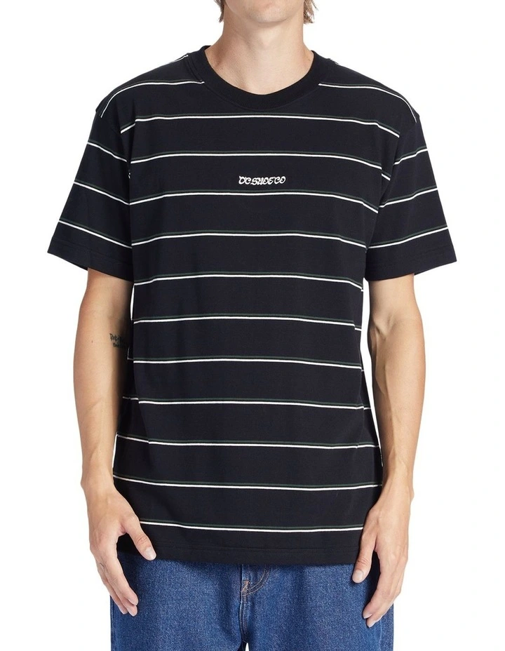 Kingpin Stripe T-shirt in Black
