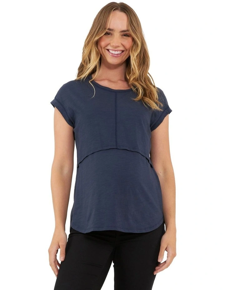 Richie Nursing Tee in Indigo
