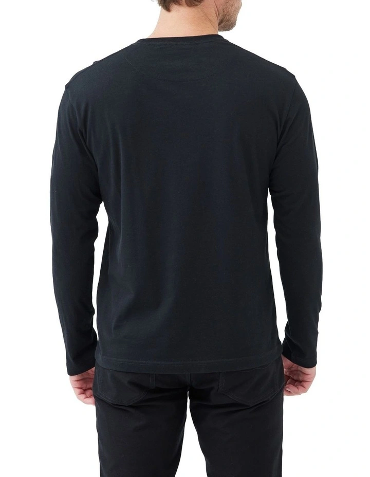 Long Sleeve Gunn T-Shirt in Liquorice