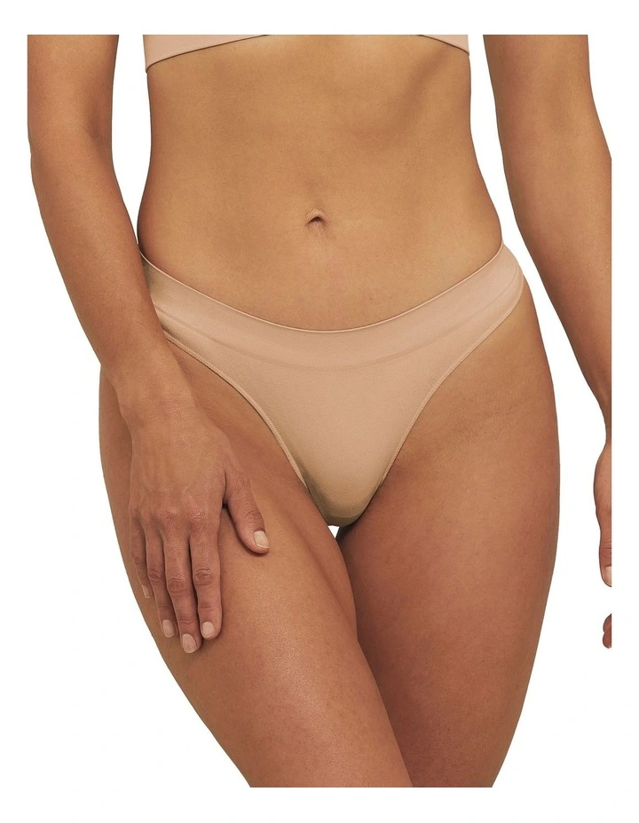 Bare Essentials G-String Brief in Rose Beige