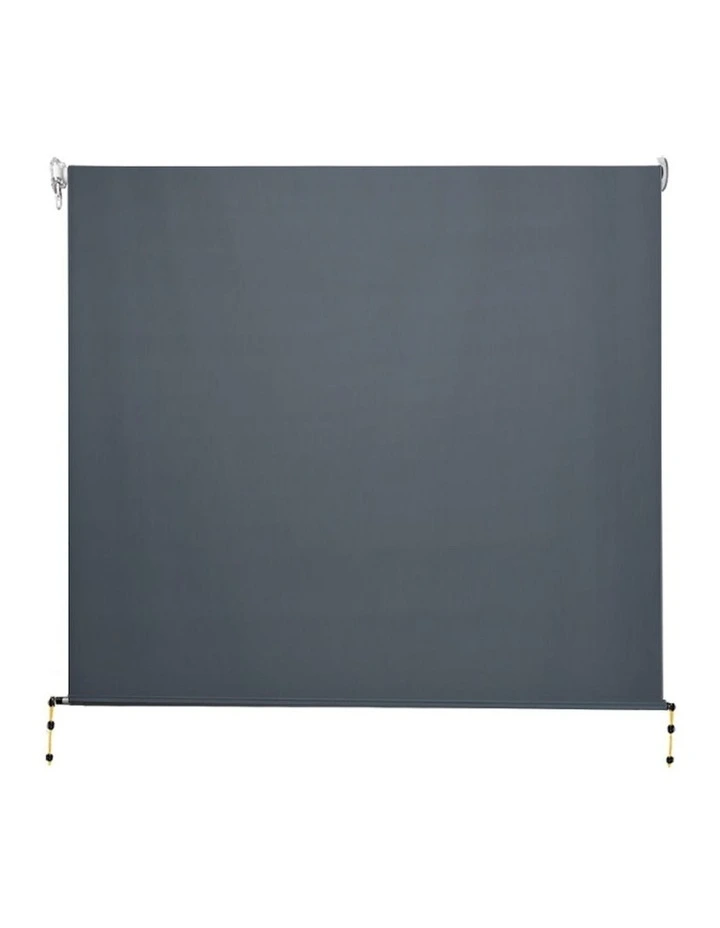 Outdoor Blind Window Roll Down Awning 2.7X2.5m in Black