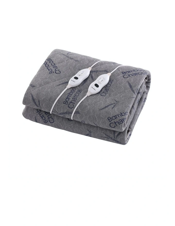 Bamboo Charcoal Quilted Electric Blanket in Grey