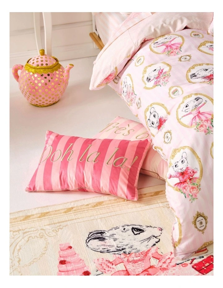 Ooh La La Cushion 35x55cm in Bubblegum Pink