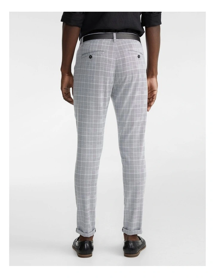 Santana Check Skinny Chino Grey