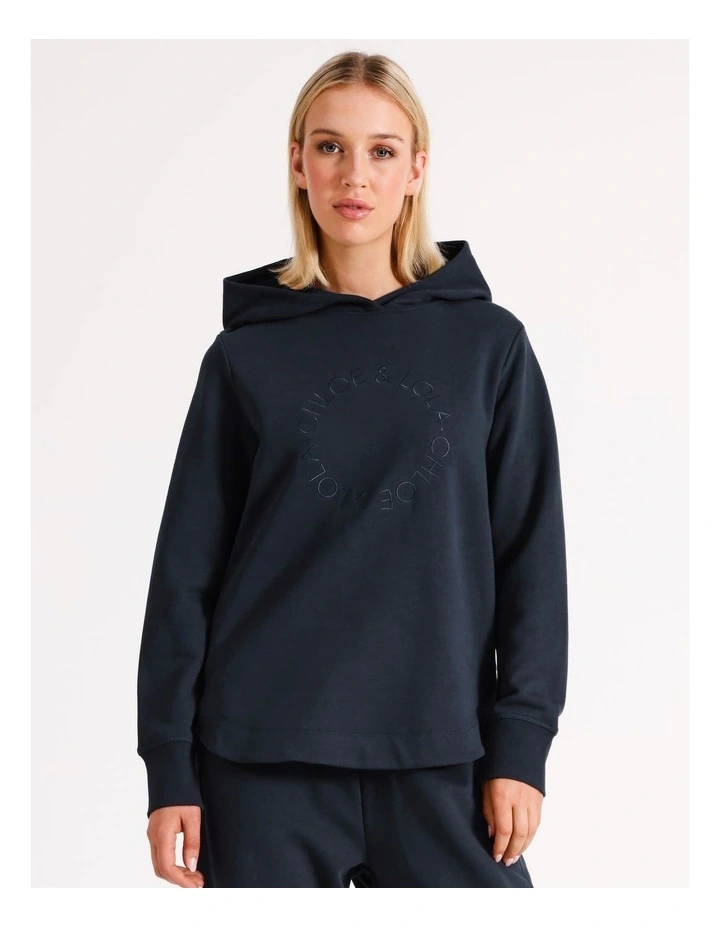 Logo Hoodie in Navy