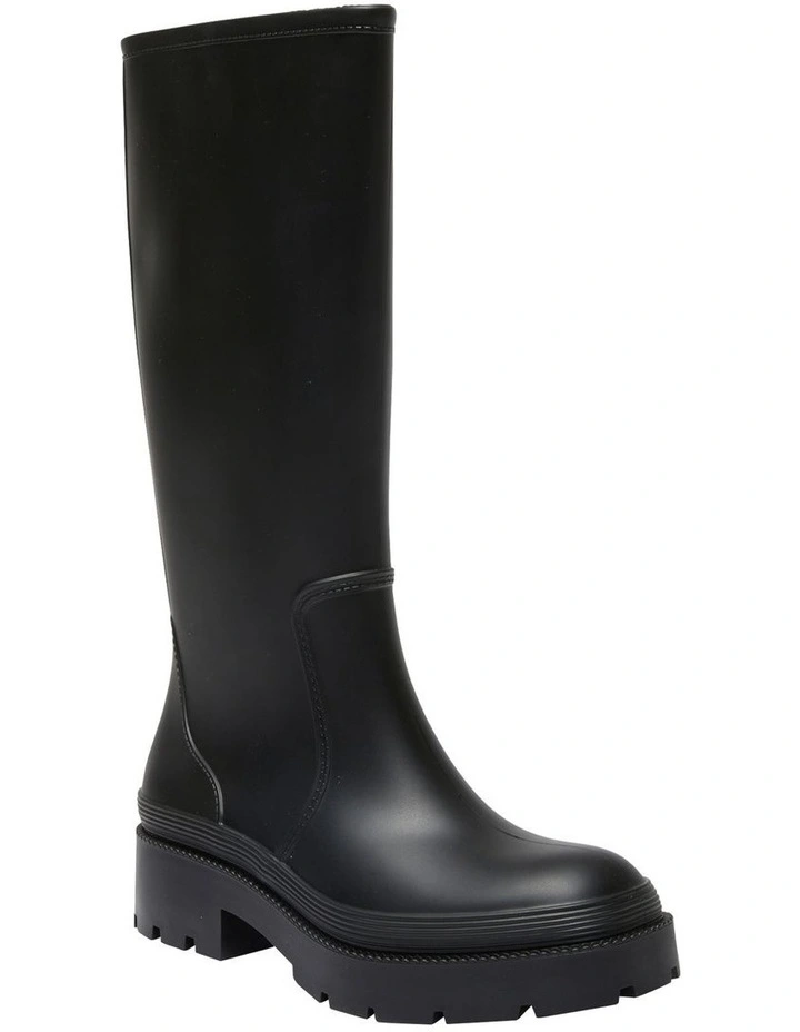 Thunder Gum Boots in Black Smooth