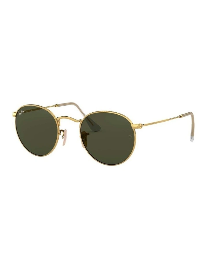 Round Metal Gold RB3447 Sunglasses