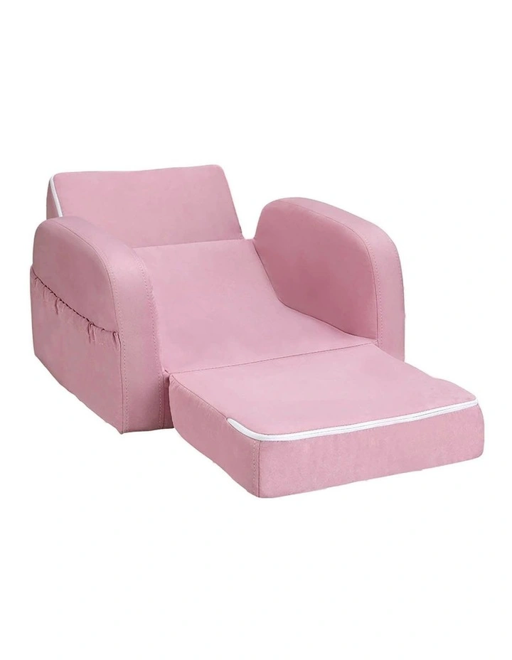 2 Seater Lounger Armchair Sofa in Soft Pink