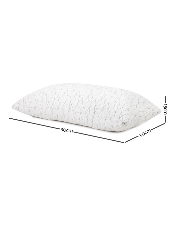 Set of 2 Rayon King Memory Foam Pillow