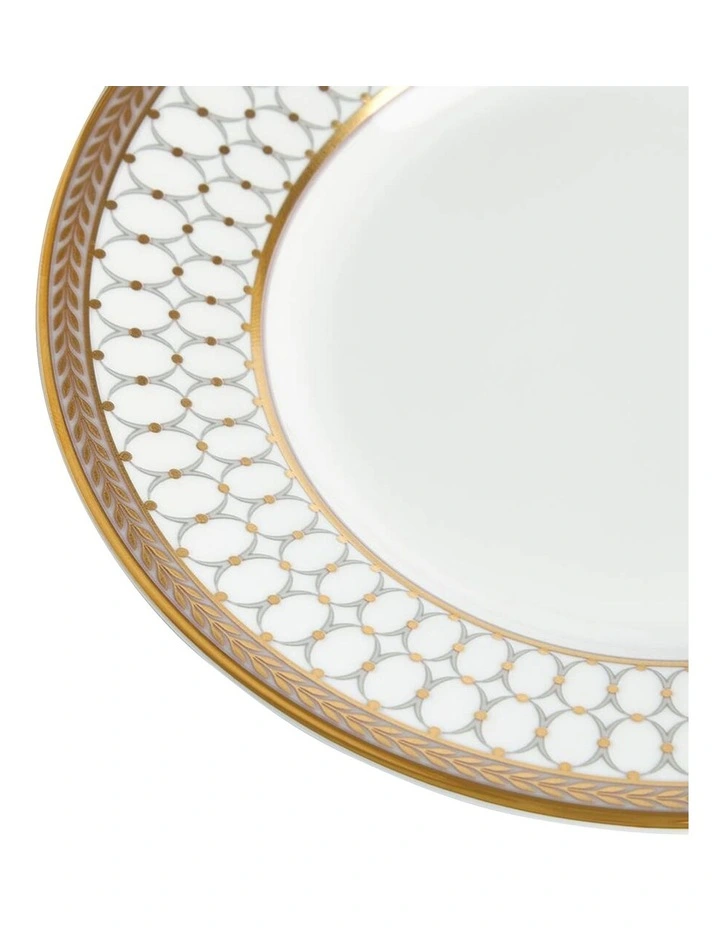 Renaissance Grey Plate 15cm in White/Gold