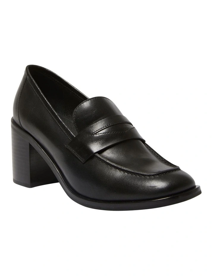 Sonya Heeled Leather Shoes in Black