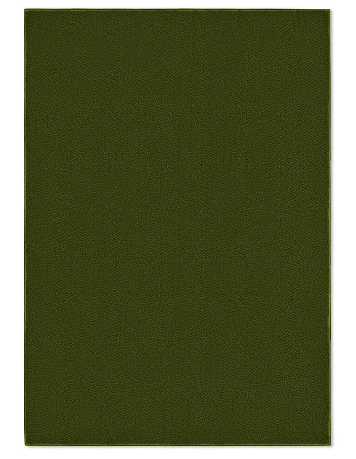 Peace Washable Vegan Shearling Area Rug in Olive