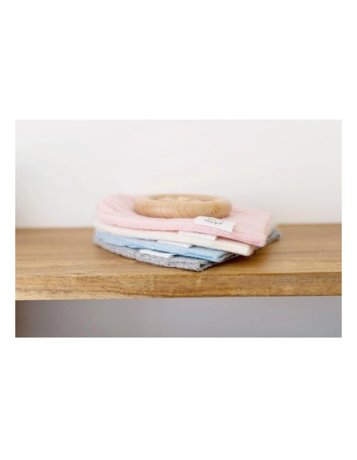 Cashmere Baby Beanie in Grey
